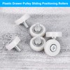 sourcing map 6 Pack Drawer Rollers, 22mm Plastic Drawer Pulley