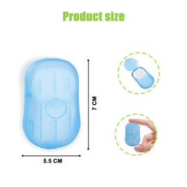 KitMax (TM) Pack of 12 Sets Travel Camping Hiking Washing Hand Bath Toiletry Sheets Paper Soap Slide Foaming Box (Color May Vary)