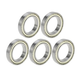 ACROPIX 6907ZZ Deep Groove Ball Bearings P5 35x55x10mm Lubricated Bearings Double Metal Seal Silver Tone Scooter Skateboard Wheel - Pack of 5