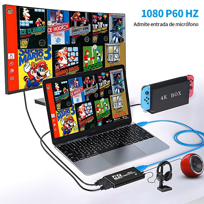 vantisan Capturadora de Video HDMI, 4K HDMI a USB3.0 Video