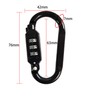 MyyYiTar Large 3 Inch Carabiner with Built-in 3-Digit Combination Lock