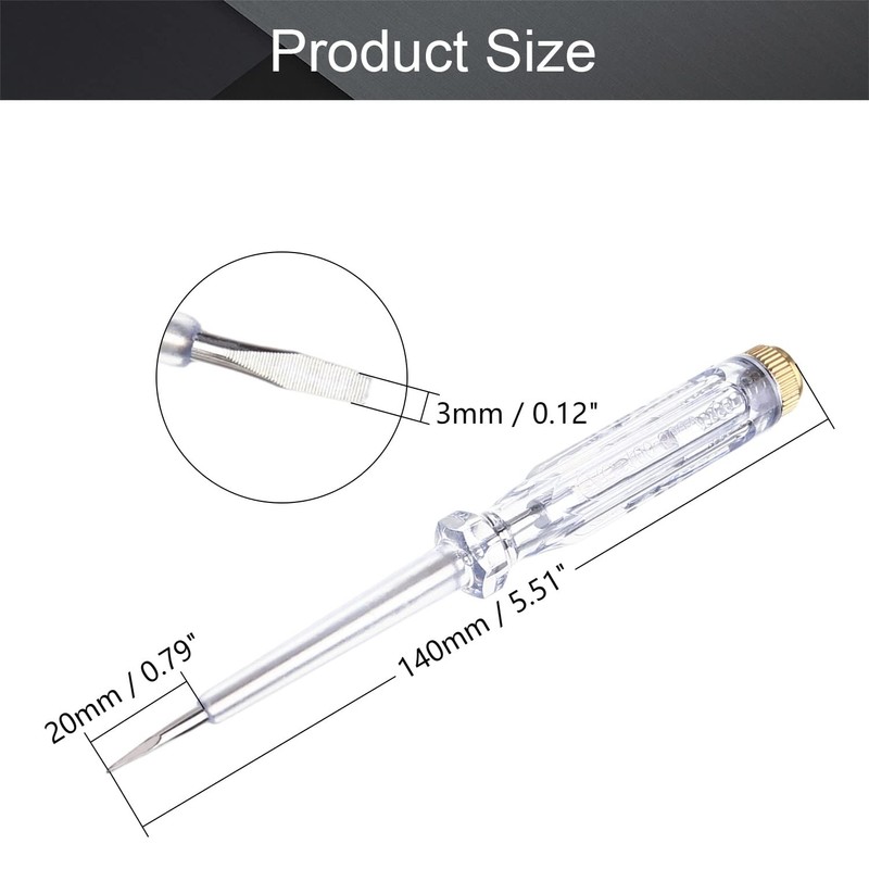 Fielect Tester Screwdriver, Voltage Tester Light Circuit Tester Electric Test