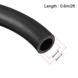 TOP-VIGOR 25mm ID Fuel Line Hose, 36mm OD Fuel Pipe, 0.6M Fuel Hose for Trucks, Cars, Tractors, Small Engines, lawnmowers, Off-Road Vehicles and snowblowers