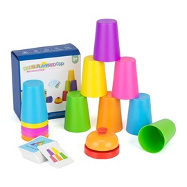 EGOeric Speed Stacking Cups Game Set - 12 Stacking Cups, 54 Cards, Bell
