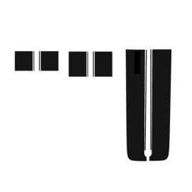 Unbranded Full Sport Classic Stripe Hood Rear Decal Set for 911 2012-2019 991 Cabriolet