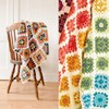 FRUHLING Pack of 50 Granny Square Crochet Cards Colourful Mixes