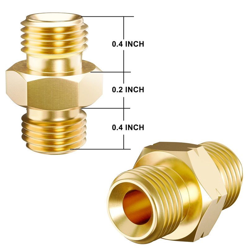Hromee Welding Hose Coupler Adapter Set 9/16"-18 LH&RH for Oxygen