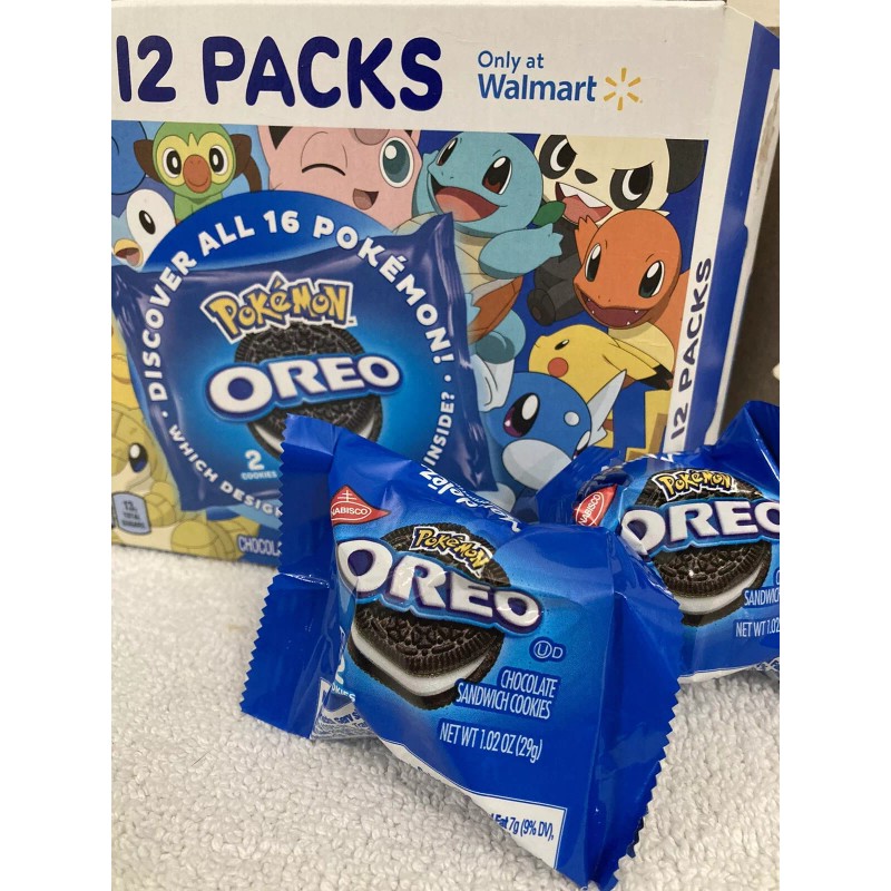 Oreo Pokémon 25th Anniversary Oreo 12pk Box Sealed Rare HTF