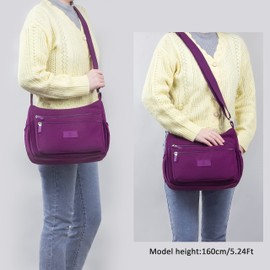 VOLGANIK ROCK Women's Cross-body Bags Lightweight and Water Resistant Shoulder Bags Women Multi Pockets Crossbody Bags for Women Medium Size Handbags for Women Travel Bag Everyday Bag