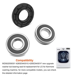 New Upgrade MDS62058301 4280EN4001F 4280EN4001G Washer Tub Bearing Seal Kit Replacement for LG for Kenmore Washing Machine Washer Parts