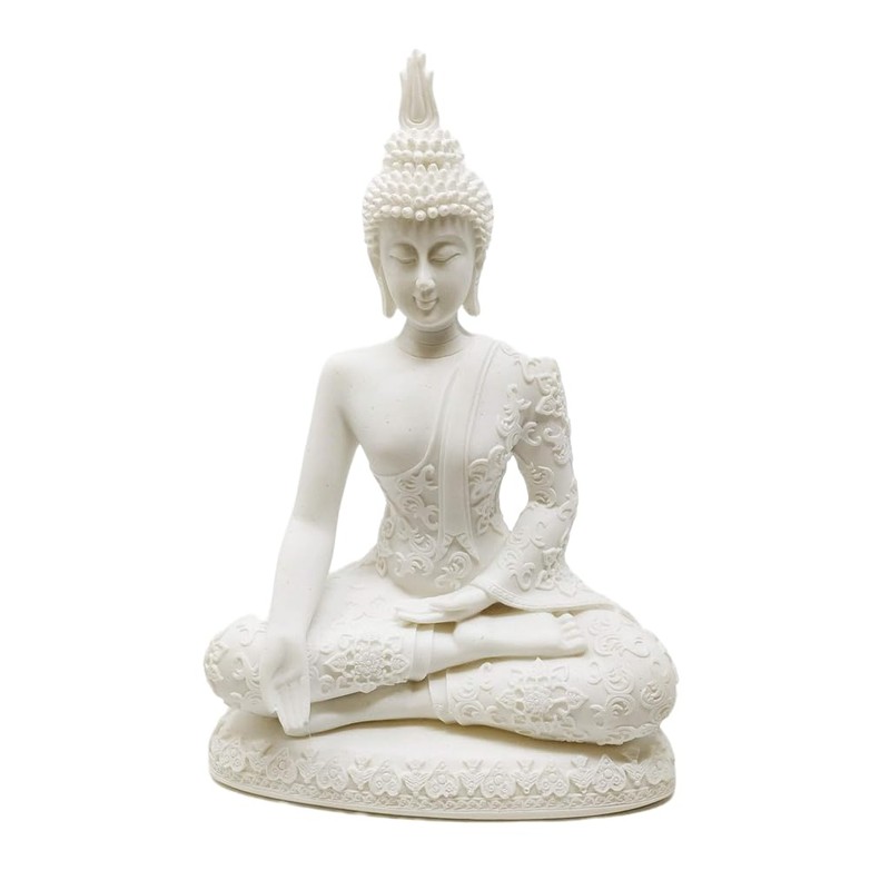 Sterlling Effectz Ornaments JRose Collections Thai Buddha Sitting White Colour