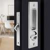 QWORK® Sliding Pocket Door Lock, Invisible Mortise Lock Handle with