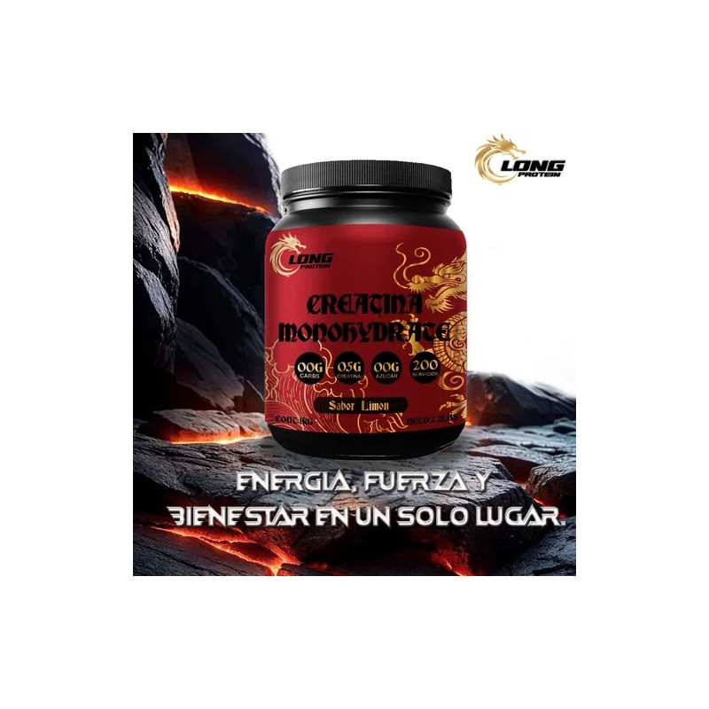 Creatina Monohidratada Long 1kg Prentreno 200servis En Polvo