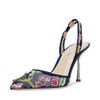 Betsey Johnson Women's Velma Pump, Navy Multi, 9