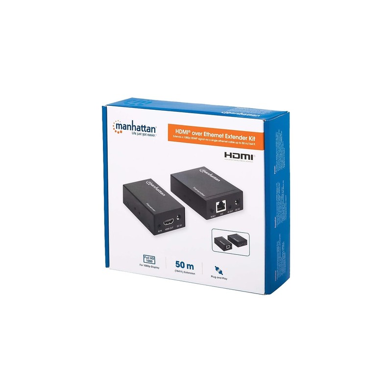 Manhattan 207584 Extensor de Señal 1080p hasta 60 m,