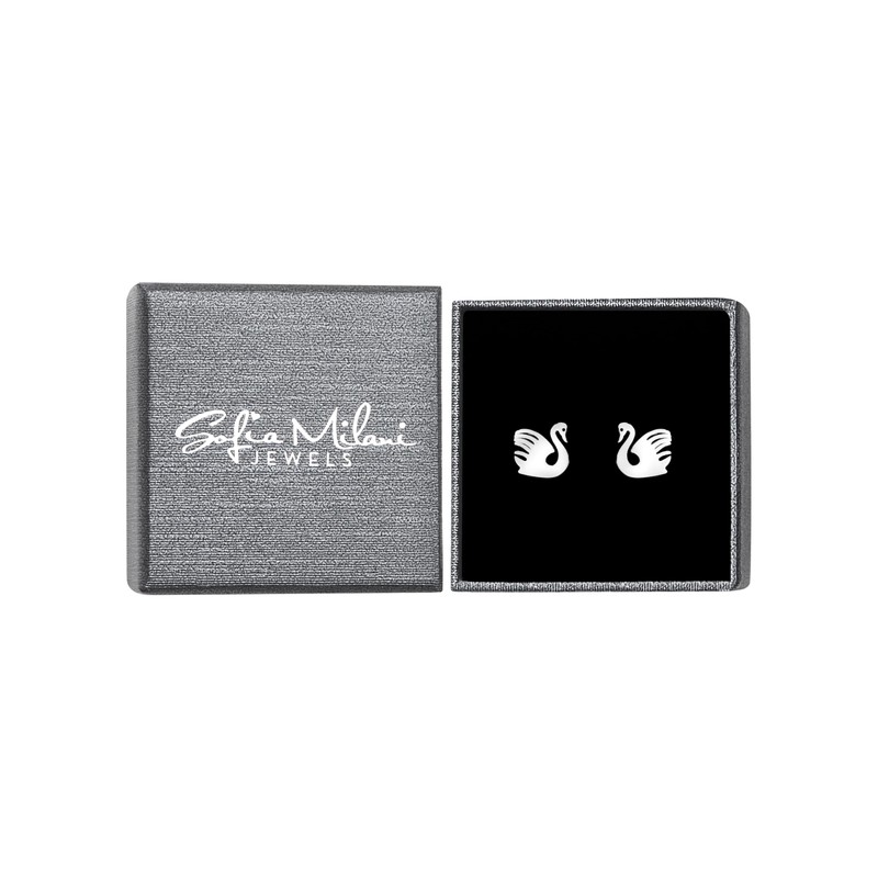 SOFIA MILANI - Women's Earrings 925 Silver Swan Stud Earrings,