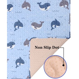 Machine Washable Baby Floor Play Mat 50x50”, Non Slip One-Piece Baby Crawling Mats for Tummy Time, Portable Playpen Mat Playmat for Babies Infants and Toddlers