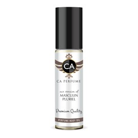 CA Perfume Impression of Maison Francis Masculin Pluriel For Men Replica Fragrance Body Oil Dupes Alcohol-Free Grand Quality Sample Travel Size Concentrated Long Lasting Roll-On 0.3 Fl Oz/10ml
