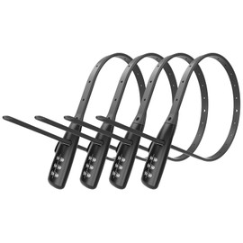WARLION Zip Tie Lock - 3-Digit Adjustable Cable Lock, for Bike Rack, Motorcycle Helmet, Skateboard, Skis, French Door, Stroller & Cabinet - Ideal for Lightweight Security (4 Pack)