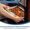 Teamfar Rectangular Baking Tray, Cake Tray, Stainless Steel, 31.6 x
