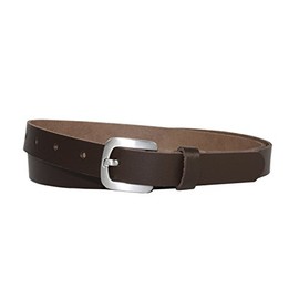 Vascavi Genuine Leather Belt, Denim Belt, Hip Belt, Made in Germany, 2 cm Wide and Approx. 0.25 cm Thick (105 cm Total Length 115 cm, Dark Brown)