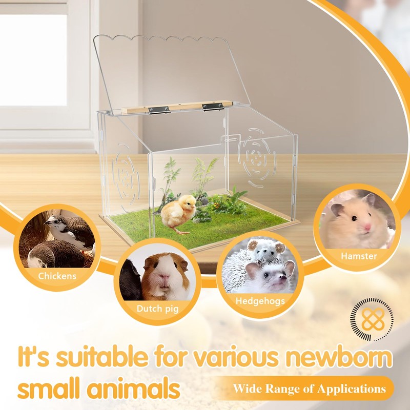 Spacious Chicken Brooder Boxs, Brooder Box for Chicks, Acrylic Chicken