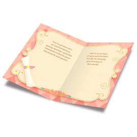 Prime Greetings Daughter Graduation Card, Made in America, Eco-Friendly, Thick Card Stock with Premium Envelope 5in x 7.75in, Packaged in Protective Mailer