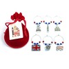 Libby's Market Place London Glass Charms with Velvet Gift Bag