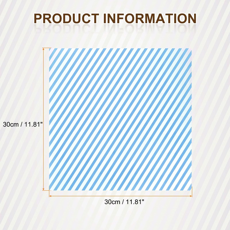 HARFINGTON 200pcs Square Stripes Wax Paper Sheets 12" x 12"
