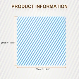 HARFINGTON 200pcs Square Stripes Wax Paper Sheets 12" x 12" Oil-absorbing Dry Food Wrapping Paper for Sandwich Baking Paper Liners Picnic Basket Bread Hamburger Wrap Kitchen, Blue