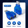 GELRHONR USB to PS2 Adapter，USB to Dual PS/2 Keyborad &