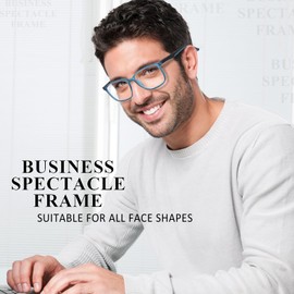 BLOEXCLU Reading Glasses for Men Women Computer Readers with Blue Light Blocking All Day Protection Value Pack (5 Mix Color, 3, x)