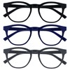 OPULIZE Blu Blue Light Blocking Glasses 3 Pack Cool Round