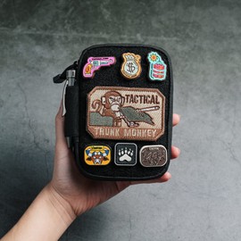 SP2 EDC Pouch, Pocket Organizer with Velcro, Nylon EDC Pocket Organizer Utility Pouch, Small Tool Pouch for EDC Gears, Mighty Pouch with D-Ring, EDC Pocket Pouch, Multitool Organizer Pouch