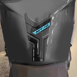 labelbike - 3D Sticker Motorcycle Fuel Tank Pad Protection and Decoration in Resin Compatible with Yamaha MT-10 2022-2023 - Color Cyan