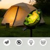 YZYOE Solar Powered Lotus Leaf Frog Light, Garden Decoration Resin