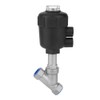 Angle Seat Valve Air Actuated Thread Connection Stainless Steel Thickened