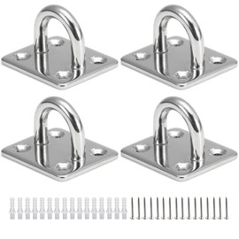 Quikaboo Ceiling Hook Clothesline Hardware Hook Hanging Hook Ground Hook Pad Eye Plate Ceiling Hook Tarp Hook Sealing Hook 46x36mm