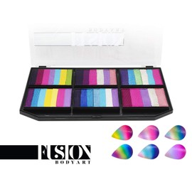 FUSION BODY ART Pro Quality Professional Face Painting Petal Palette - Leanne's Happy Pixie | Hypoallergenic Safe & Non-Toxic - Perfect for Full Face Designs and Cheek Art | US and EU compliant
