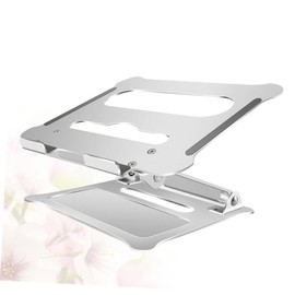 Mobestech Foldable Laptop Stand Aluminum Alloy Computer Bracket for Home Office and Travel Lightweight Prevent Overheating Portable Notebook Holder Silver