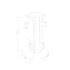 EGGER Inner Corner 6 cm Cubic Stone Black Pack of