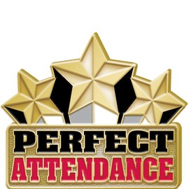 Perfect Attendance Pin, Perfect Attendance Recognition Lapel Pin