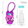 Forkoyi Cute Silicone Hand Sanitizer Holders for Backpack, 8 Designs,