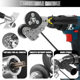 Electric Drill Plate Cutter Wear Resistant Metal Sheet Cutter Precise Fast Cutting Plate Punch Shears Drill Attachment for Aluminium Steel Iron Copper Plate Cutting