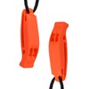 2 Pcs Emergency Whistles with Reflective Safety Lanyard for Hiking