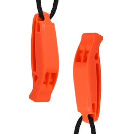 2 Pcs Emergency Whistles with Reflective Safety Lanyard for Hiking - Loud Survival Whistle Set