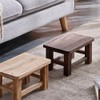 ZIJIREN Wooden Footstool, Coffee Table Stool, Shoe Carrier Stool, Planting
