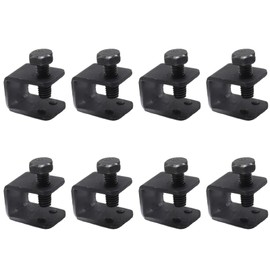 8Pcs Universal Car Auto Splash Guards Fitting Fixing Black U C Clamps Bolt On No Drilling Clips, Mudflap Clamps