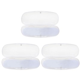 CALLARON Pack of 3 Glasses Case Clear Sunglasses Glasses Bag Glasses Case Glasses Container Storage Box for Glasses Glasses Hard Shell Hard Case Storage Box Men and Women PVC, transparent