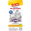 Glad ForceFlex MaxStrength 13 Gallon Kitchen Trash Bags with Clorox